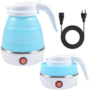 WOIYIC 600ml Foldable Kettle - Silicone Electric Kettle with Stainless Steel Bottom - Mini Portable Travel Kettle for Camping, Travel, Holiday - Blue WOIYIC 600ml Foldable Kettle - Silicone Electric Kettle with Stainless Steel Bottom - Mini Portable Travel Kettle for Camping, Travel, Holiday - Blue