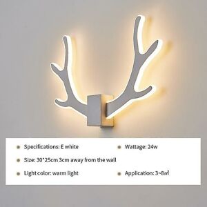 WOOSIEN Led wall lamp modern indoor sconce for bedroom bedside living room aisle corridor stairs home decorative antlers light fixtures Cool whiteType e-white