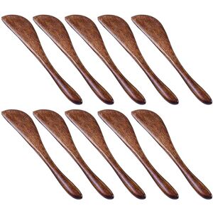 WOOSIEN 10 Pack Wooden Knife 6 Inch Spice Knife Wood Super Kitchen Tools Jelly Spreader