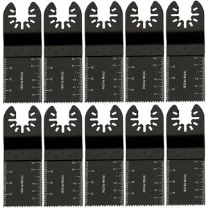 TINOR 10 pcs 34mm Multi-Tool Blades Oscillating Blade Carbon Steel diy Multi-Purpose Tools for Sawing Cutting Scraping Shaping Polishing and Removing Grout