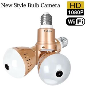 Woosien - 1080P light bulb camera lamp 360 degrees fisheye panoramic ip camera home security infrared and white light wireless p2p camera