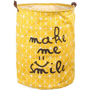 DRILLPRO 1PC Dirty Clothes Storage Bag Laundry Hamper Basket Washing Bin Foldable yellow lbtn