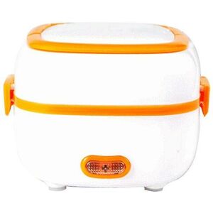 Woosien - 2020 mini rice cooker thermal heating electric lunch box 2 layers portable food steamer cooking container meal lunchbox warm Orange