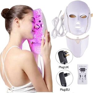 WOOSIEN 7 Colors led facial mask led photon therapy face mask machine light therapy acne mask neck beauty led mask skin care tool Uk