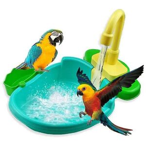 Woosien - Bird feeder automatic parrot bathtub swimming pool faucet parrot bath shower water dispenser bird cage bathroom parrot toys t2g