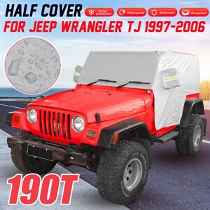 Drillpro - Car Half Cover Waterproof uv Protection Rain For Jeep For Wrangler tj 1997-2006 lbtn