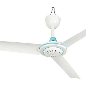 Woosien - Dc 12v low voltage ceiling fan household camping electric fan white and blue