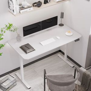 Devoko - Height-adjustable Standing Desk with Electric Motor, Computer Desk, Intelligent Memory Height,Collision Protection,140 cm,White - white