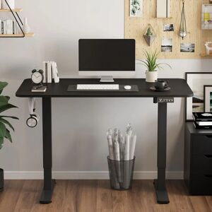 Devoko - Height-adjustable Standing Desk with Electric Motor, Computer Desk, Intelligent Memory Height,Collision Protection,140 cm,Black - Black