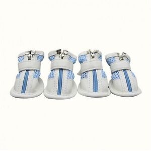 Woosien - Dog shoes pet puppy teddy mesh zipper sneakers breathable magic tape closure cat dog shoes dog supplies 2021 01Blue