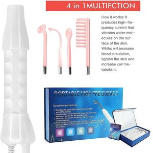 WOOSIEN High frequency wand 4 in 1 electrode facial machine electrotherapy glass tube beauty apparatus face care tools face massager Uk plug