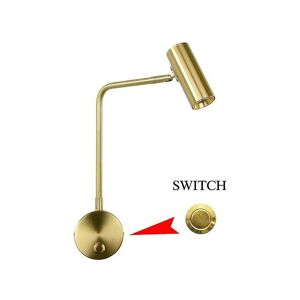 WOOSIEN Led indoor lighting golden decor wall lamps 7w with switch for bedroom bedside living room aisle sconces luminaire minimalist 4000kWith switch
