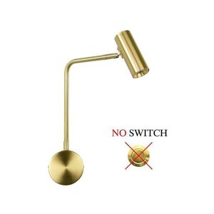 WOOSIEN Led indoor lighting golden decor wall lamps 7w with switch for bedroom bedside living room aisle sconces luminaire minimalist Warm whiteNo switch