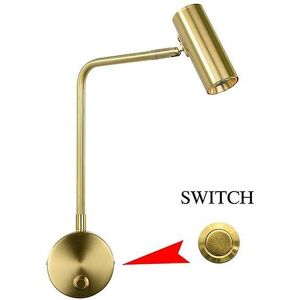 WOOSIEN Led indoor lighting golden decor wall lamps 7w with switch for bedroom bedside living room aisle sconces luminaire minimalist Warm whiteWith switch