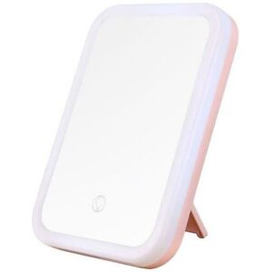 WOOSIEN Led makeup mirror illuminated flexible cosmetic table mirror with adjustable light contact screen foldable portable