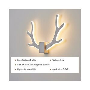 WOOSIEN Led wall lamp modern indoor sconce for bedroom bedside living room aisle corridor stairs home decorative antlers light fixtures Cool whiteType e-white