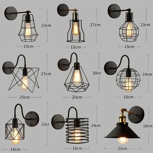 WOOSIEN Led wall light retro loft industrial wall lamp black e27 vintage sconces wall lamp industrial lighting fixture indoor d