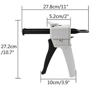 WOOSIEN Manual caulking gun dispenser 50ml 2 component ab epoxy sealant glue gun applicator glue adhensive squeeze mixed 1:1 2:1