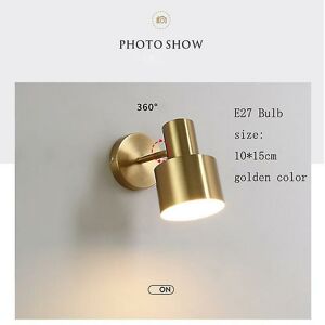 WOOSIEN Modern adjustable swing long arm led wall lamp warm/cold lighting wall-mounted household bedside lighting wall sconce Warm white 2700-3500k Golden