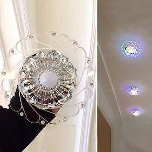 WOOSIEN Modern led crystal ceiling light circular mini ceiling lamp luminarias rotunda light for living room aisle corridor kitchen Multicolor