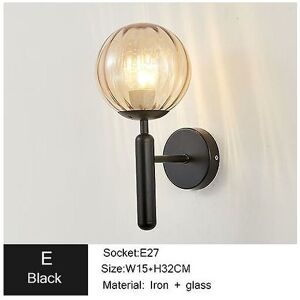 WOOSIEN Modern led wall lamp living room decoration bedroom bedside bathroom cabinets simple tv background for home wall sconce indoor e black