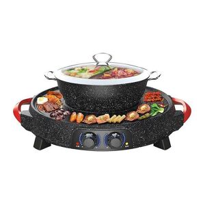 WOOSIEN Multifunctional electric hot pot electric griddle and hot pot all in one machine korean style electric grill hts-399
