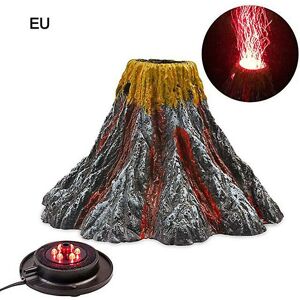 Woosien - aquarium volcano ornament light night kit air bubbler desktop decorations for fish tank aquarium bubbler gift with led light UkMulticolor