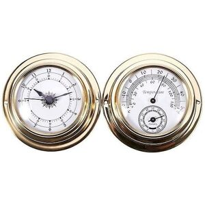 WOOSIEN New-thermometer hygrometer barometer watches clock 2 whole set weather station meter