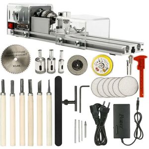 Woosien - Ophir mini lathe machine tool diy woodworking wood lathe milling machine grinding polishing beads drill rotary tool set kd020w