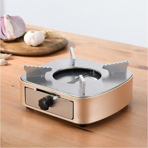 WOOSIEN Portable cooking alcohol grills aluminum alloy square commercial solid alcohol stove household Gold