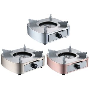 Woosien - Portable cooking alcohol grills aluminum alloy square commercial solid alcohol stove household Rose gold