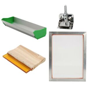 Woosien - Silk screen printing kit for t-shirt diy screen press printer, frame/emulsion scoop coater/squeegee/clam