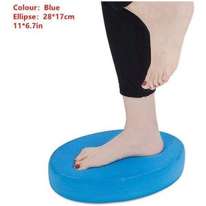 Woosien - Soft balance pad tpe yoga mat foam exercise pad thick balance cushion fitness yoga pilates balance board for physical therapy Ellipse blue