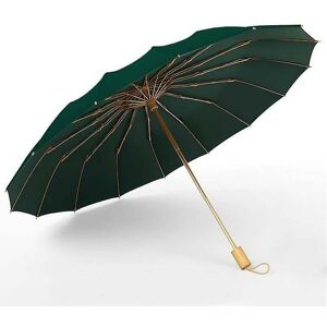 Woosien - Strong wind resistant 3folding 16k manual umbrella men parasol women rain large umbrellas super sun protection and uv Army green