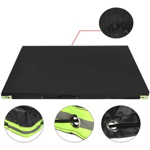 DRILLPRO Trailer Car Cover Roof Tent Protector Cover Black 140x105x8cm lbtn