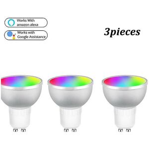 WOOSIEN Tuya gu10 smart led light bulb 5w rgbcw voice control work with alexa google home smart home automation light 3pieces