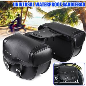 Drillpro - Universal Pair Motorcycle Luggage Saddle Bags Pannier Bag Tool Bag Pouch pu Leather