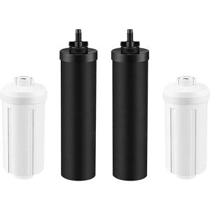 WOOSIEN Water Filter Replacement, 2 Activated Carbon Filters and 2 Fluoride Filters Compatible with Air Purifier