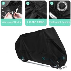 Drillpro - Waterproof Motorcycle Motorbike Cover Outdoor 265x105x125cm lbtn