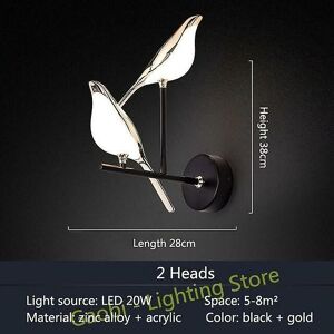 WOOSIEN Zinc alloy modern creative led table light designer bedroom bedside desk lamp background corridor nordic art lighting fixtures 2 heads - l28cm