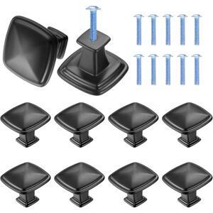 Linghhang - 10pcs) Black Kitchen Cabinet Handle Door Handle Drawer Kitchen Door Furniture Knob Furniture Handles for Wardrobe