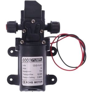 Tinor - 12V dc 12V 60W 130PSI 6L/min rv Water Pump High Pressure Water Pump Diaphragm Priming Pump rv Water Pump (Voltage : 12V)