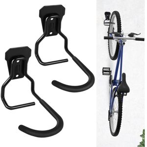 Tinor - 2 Pack Vertical Bike Hooks, Bicycle Rack, Heavy Duty Home Storage Holder, Wall Mounted Bike Rack, Garage Bike Rack