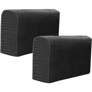 Tinor - 2 Pieces Adjustable Sofa Armrest Covers, Stretch Couch Armrest Caps, Non-Slip Furniture Protector