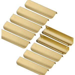 LINGHHANG 10pcs Invisible Furniture Handle Golden Cabinet Handle Hole Distance 128mm Invisible Handle -Furniture Handle Door Handle Center Distance