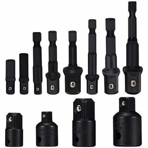 Linghhang - Set of 8) Ratchet and Socket Adapter Kit, Hex Socket Adapter Kit, Socket Adapter Kit 4 Piece Reducer Adapter for Rock Wrench