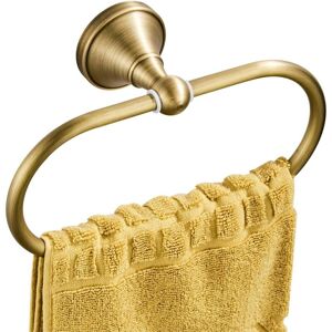 Linghhang - Antique Brass Oval Towel Ring Towel Holder Wall Mounted Bathroom Kitchen Accessories Towel Rack, Brushed Bronze