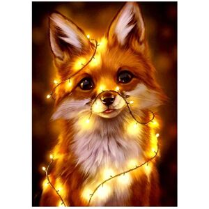 Tinor - 5D Diamond Painting Kit, Fox Pattern, 30 x 40 cm, Multicolor