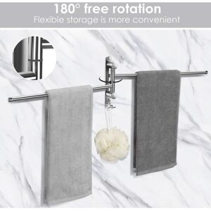 Linghhang - 35cm Bathroom Towel Rack for Bathroom and Kitchen, Sturdy and Practical Stainless Steel Swivel Towel Holder, Easy to Clean
