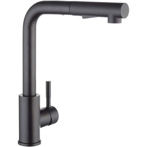 TINOR Black Kitchen Faucet with Sprayer, Kitchen Mixer Tap with Pull Out Sprayer, Brushed 304 Stainless Steel Kitchen Faucet, 360° Rotatable Sink Mixer